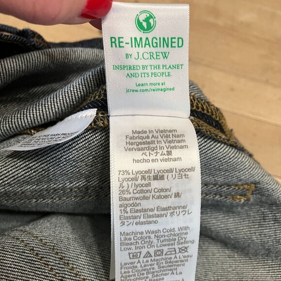 J.Crew Womens '96 Dark Denim Sailor Wide Leg Trouser Jeans Size 28 Blue AN NWT - Picture 6 of 12